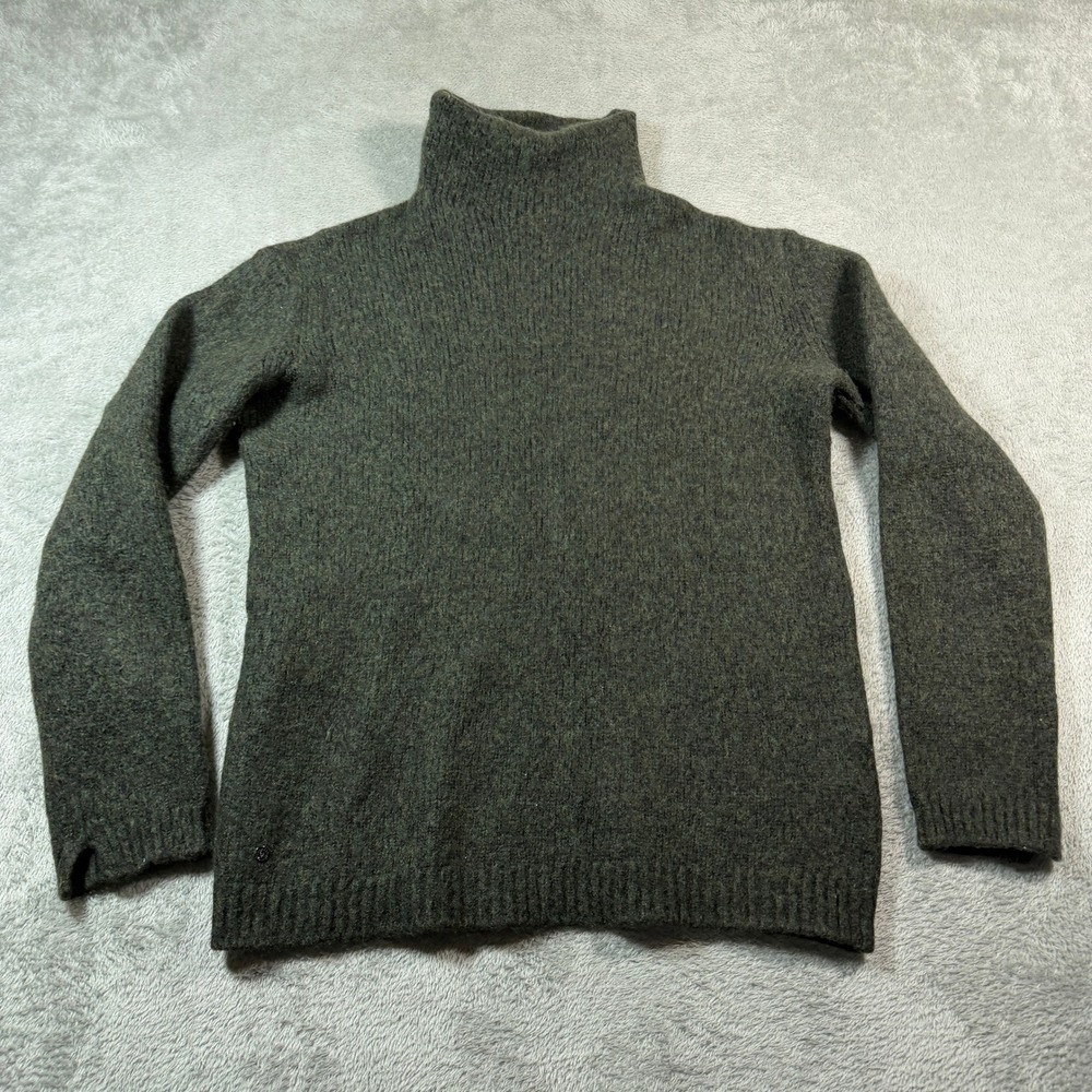 Zadig & Voltaire Sweater Mens Small Green Merino Wool Blend Elly MPA Mock Neck